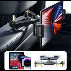 Rear Seat Black Universal Telescopic Car Phone/Pad Holder